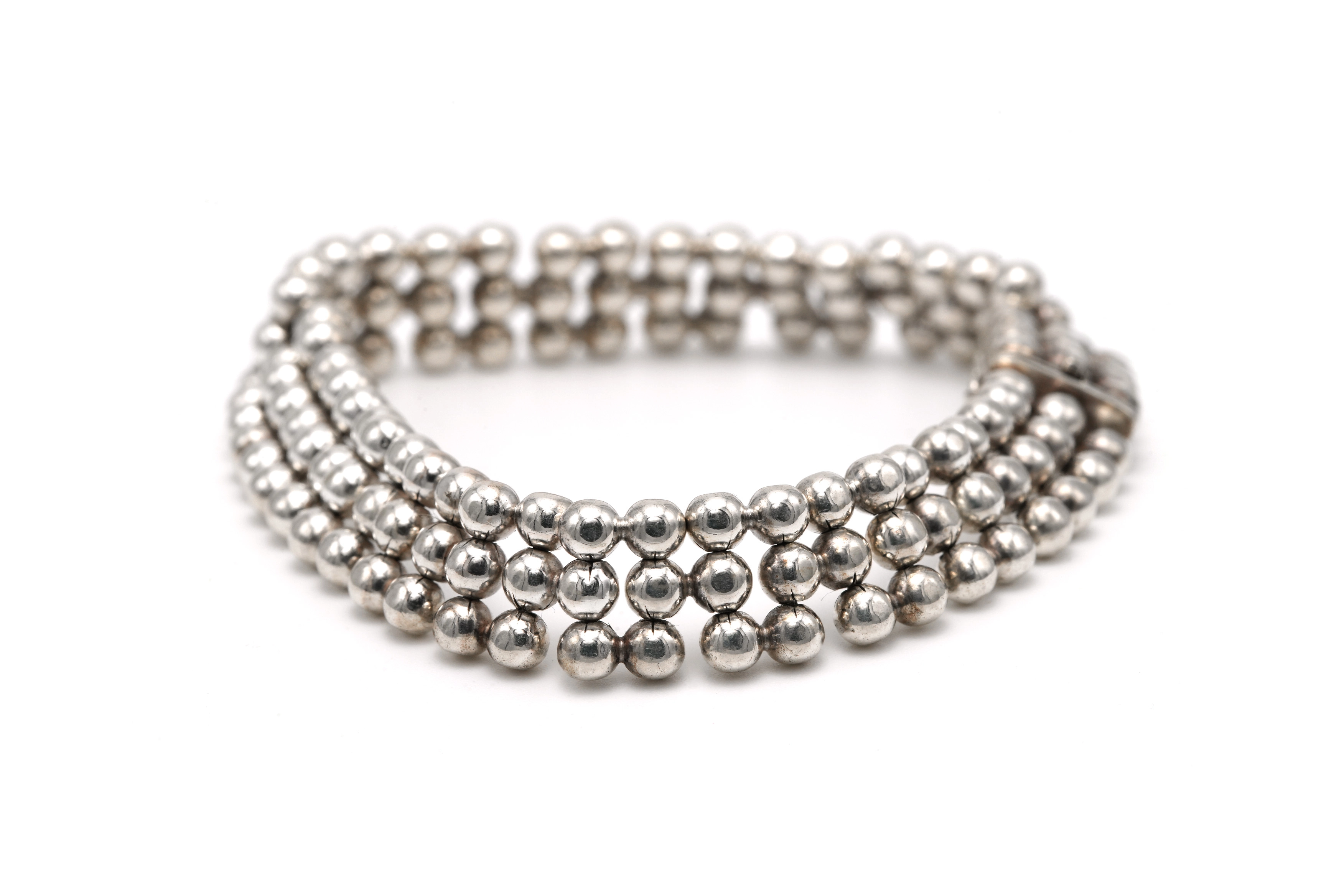 Bracelet Années 70 en argent signé "John Lauritzen - Denmark"