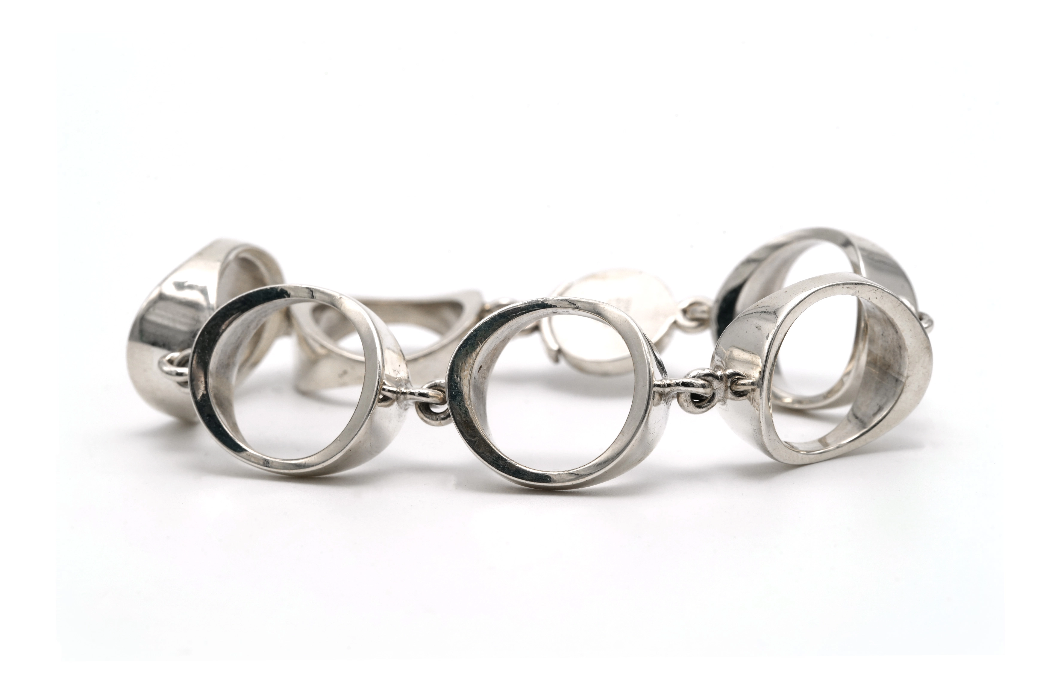 Bracelet Années 70 en argent 925 signé "Niels Erik From - Denmark"