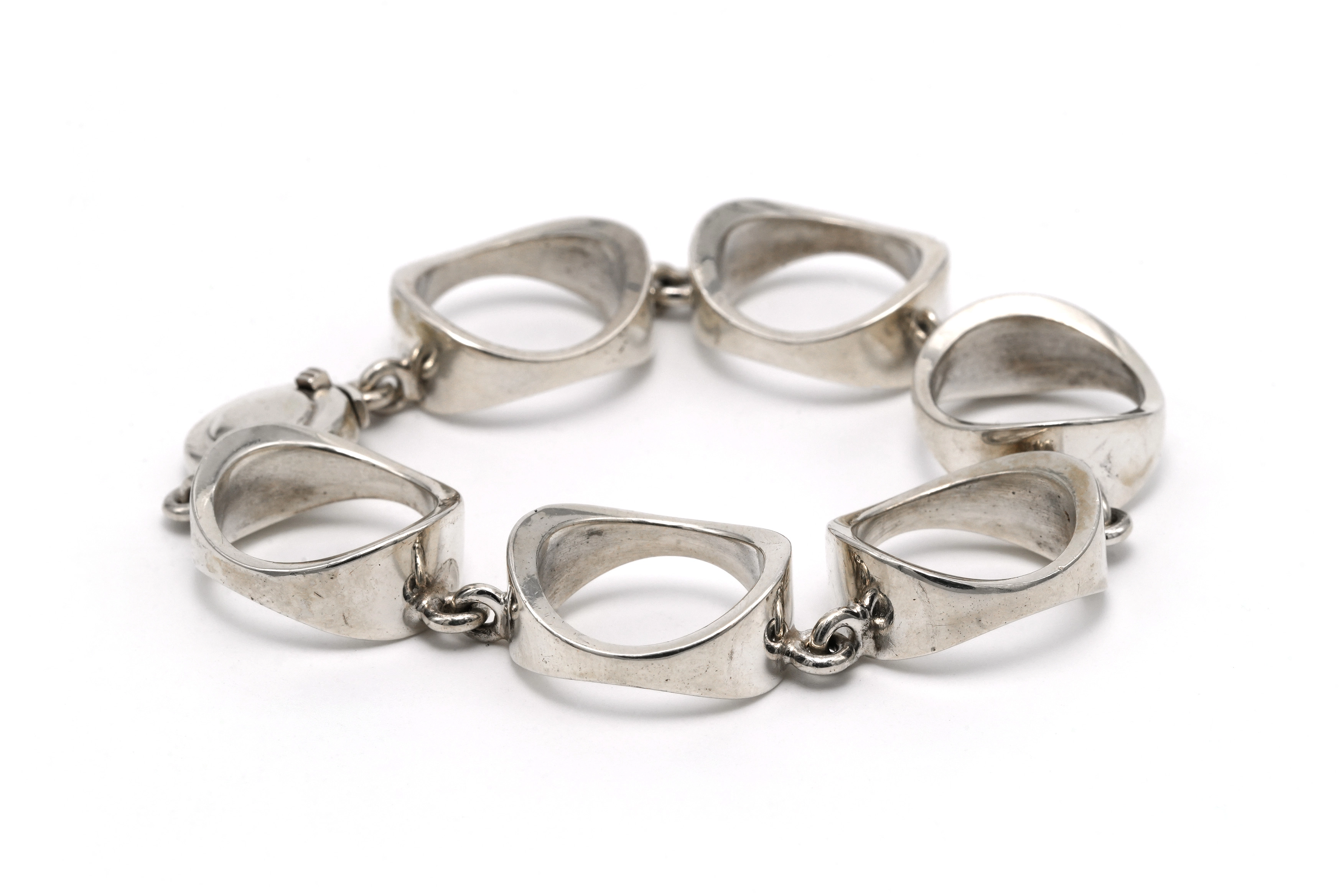 Bracelet Années 70 en argent 925 signé "Niels Erik From - Denmark"