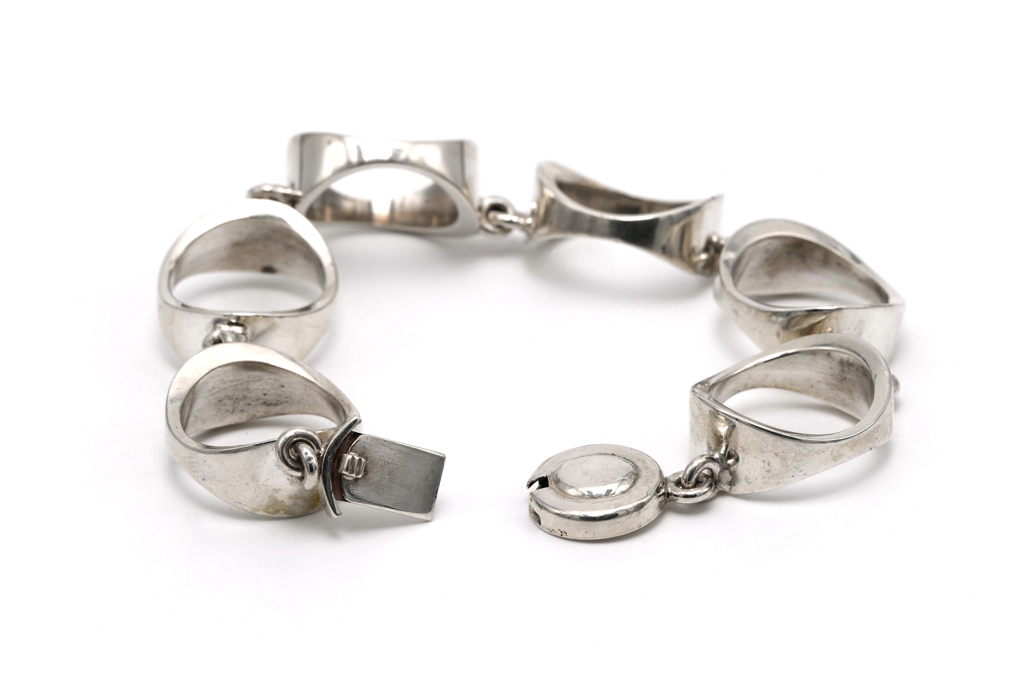 Bracelet Années 70 en argent 925 signé "Niels Erik From - Denmark"