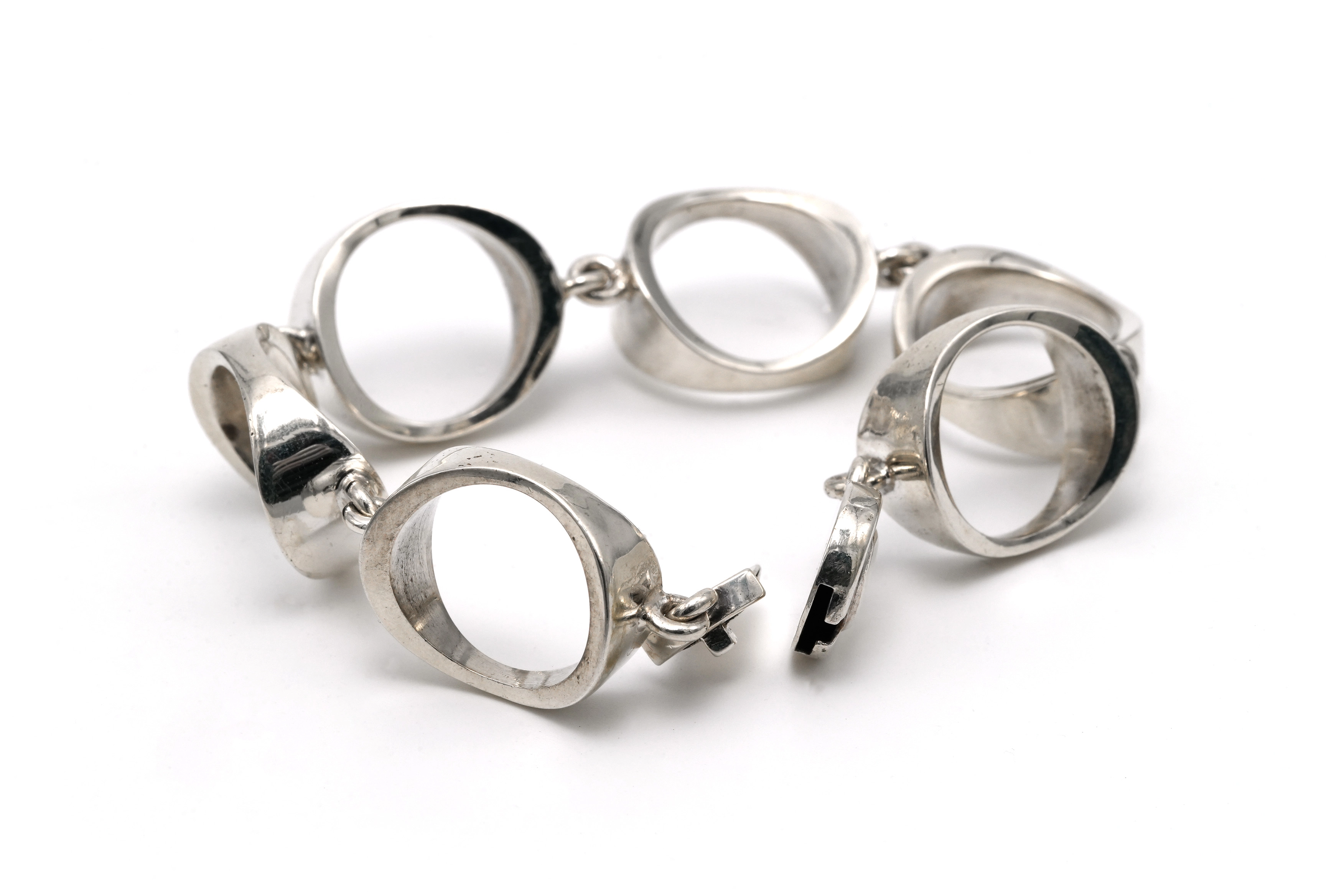 Bracelet Années 70 en argent 925 signé "Niels Erik From - Denmark"