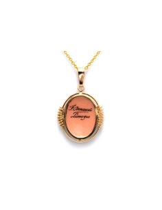 Pendentif Art Déco en or jaune 9 carats émail de Limoges - - 4