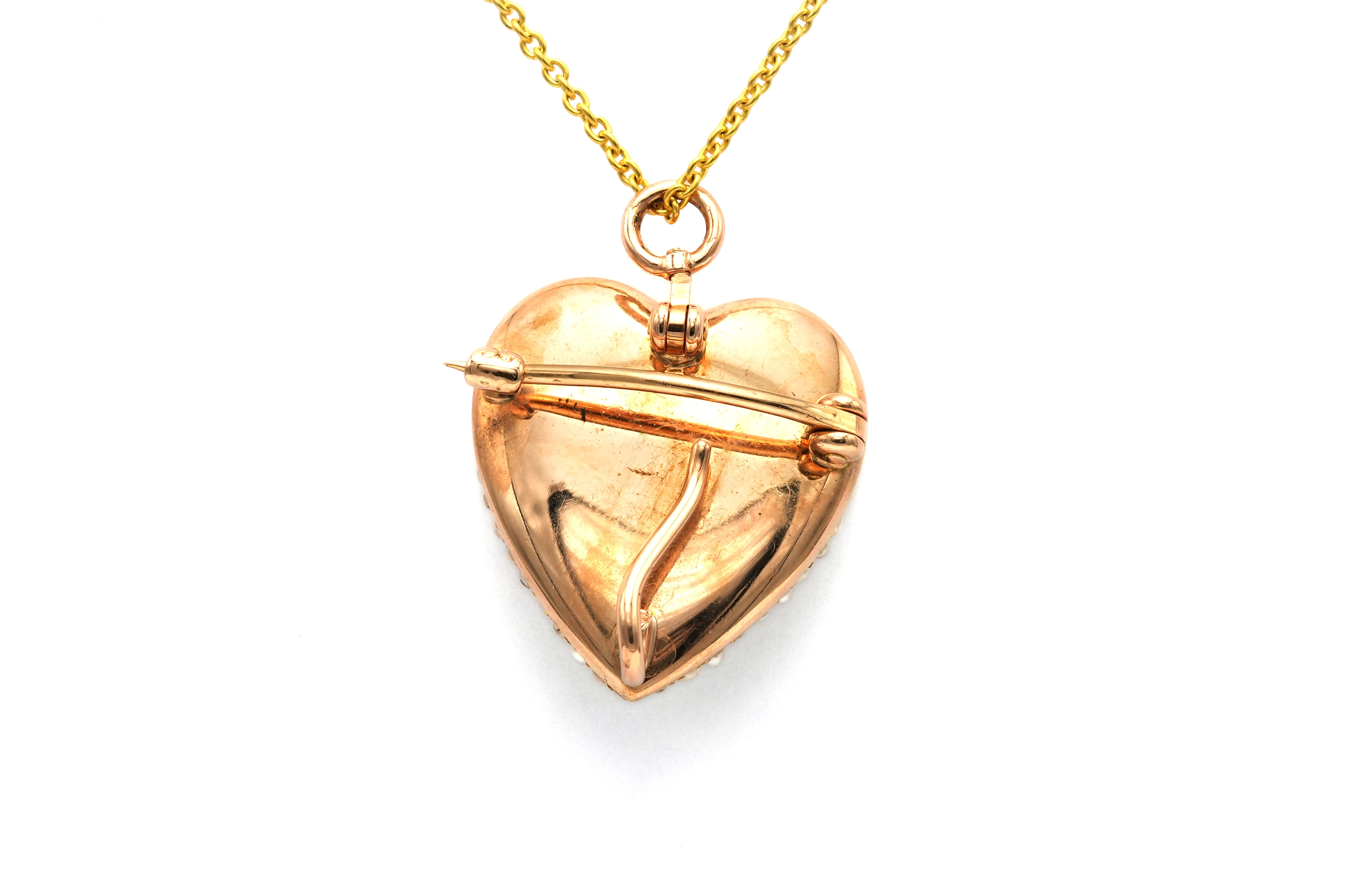 Pendentif Napoléon III en or jaune 18 carats sertie de perles - 4