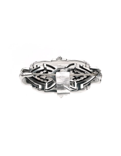 Broche Art Déco en argent 935 sertie d'une perle et de marcassites - - 9