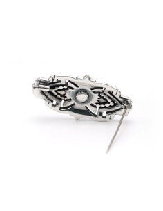 Broche Art Déco en argent 935 sertie d'une perle et de marcassites - - 7