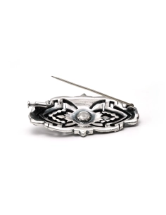 Broche Art Déco en argent 935 sertie d'une perle et de marcassites - - 8