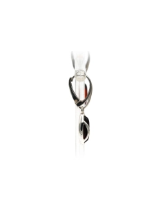 Boucles d'oreilles contemporaines en argent 925 serties d'ambre