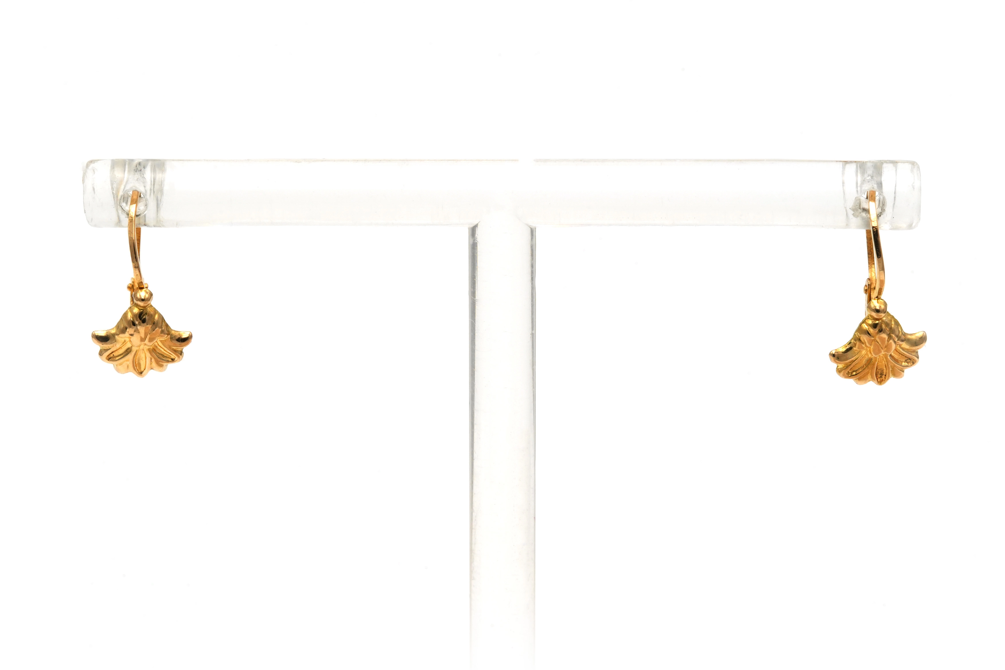 Boucles d'oreilles Art Déco en or jaune 18 carats - 2