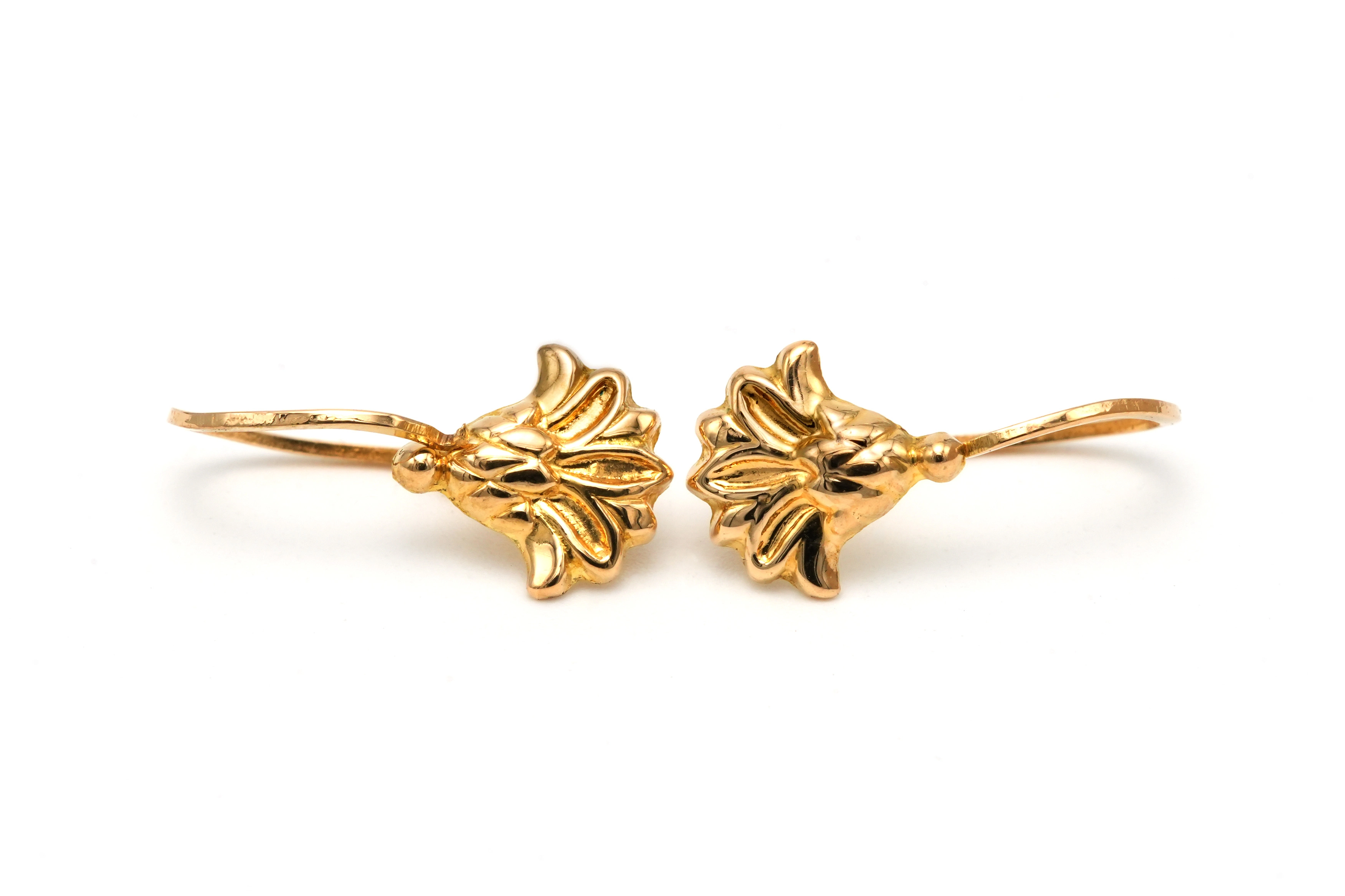 Boucles d'oreilles Art Déco en or jaune 18 carats - - 1