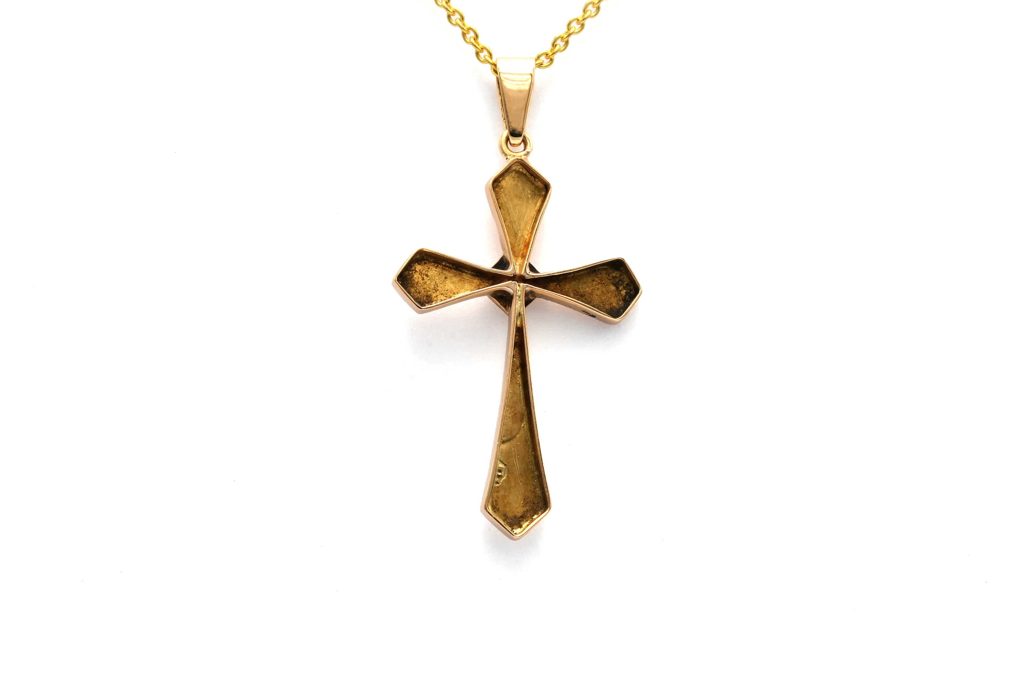 Pendentif Art Déco en or jaune et blanc 18 carats serti d'une perle - 4