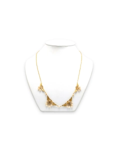 Collier Art Déco en or jaune 18 carats serti de perles - 5