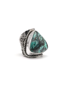 Bague contemporaine en argent 925 sertie d'une turquoise - 6