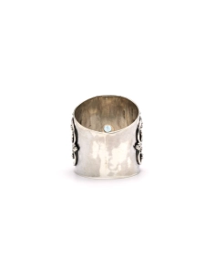 Bague contemporaine en argent 925 sertie d'une topaze - 4
