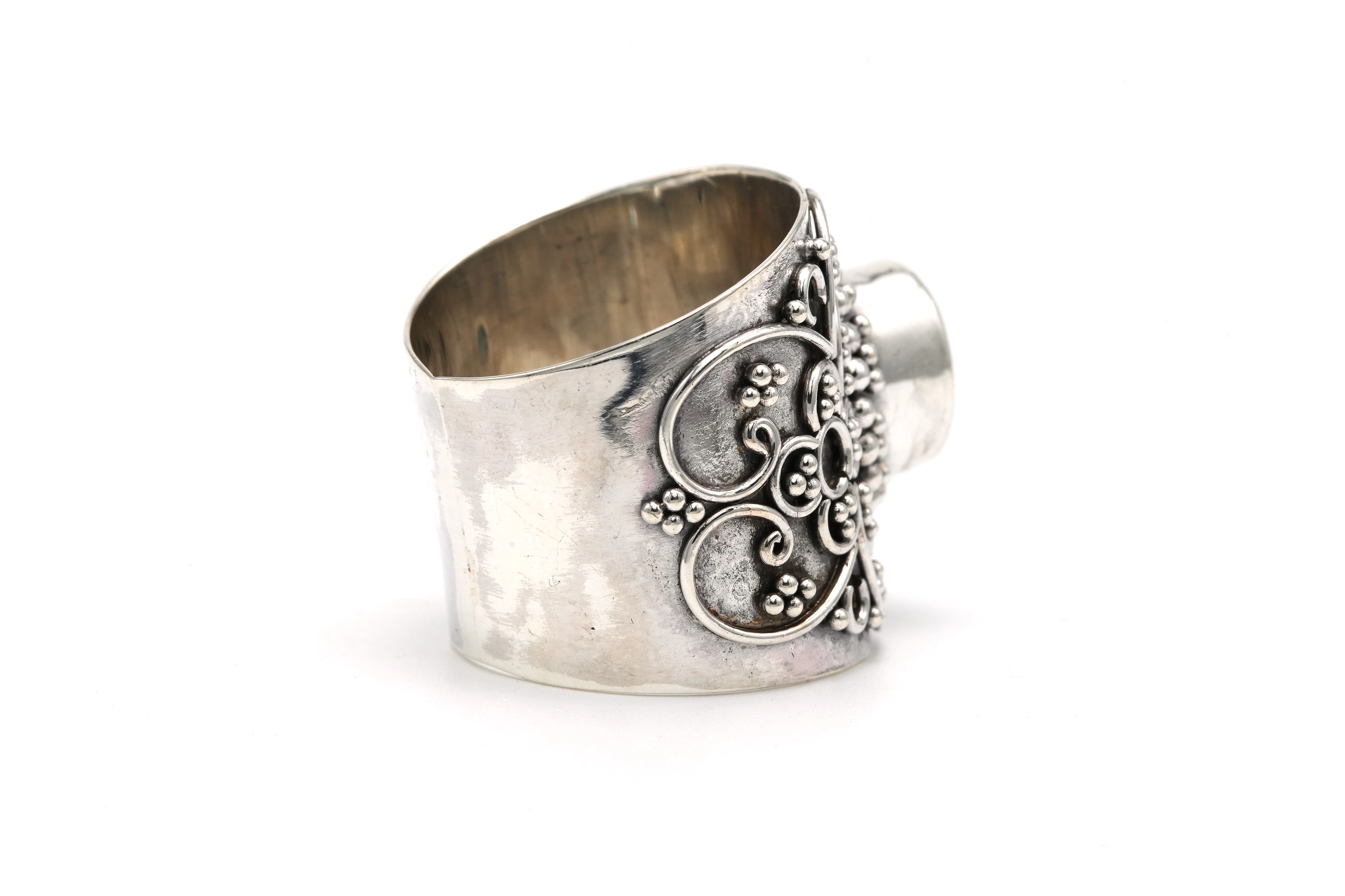 Bague contemporaine en argent 925 sertie d'une topaze - 5