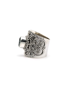 Bague contemporaine en argent 925 sertie d'une topaze - 3