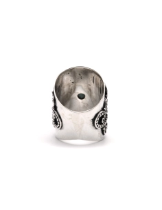Bague contemporaine en argent 925 sertie d'une larimar - 4