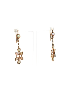 Boucles d'oreilles Art Déco en or jaune 9 carats serties d'opales - 3