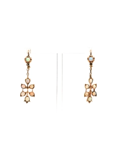 Boucles d'oreilles Art Déco en or jaune 9 carats serties d'opales - 5
