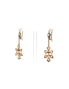 Boucles d'oreilles Art Déco en or jaune 9 carats serties d'opales - 6