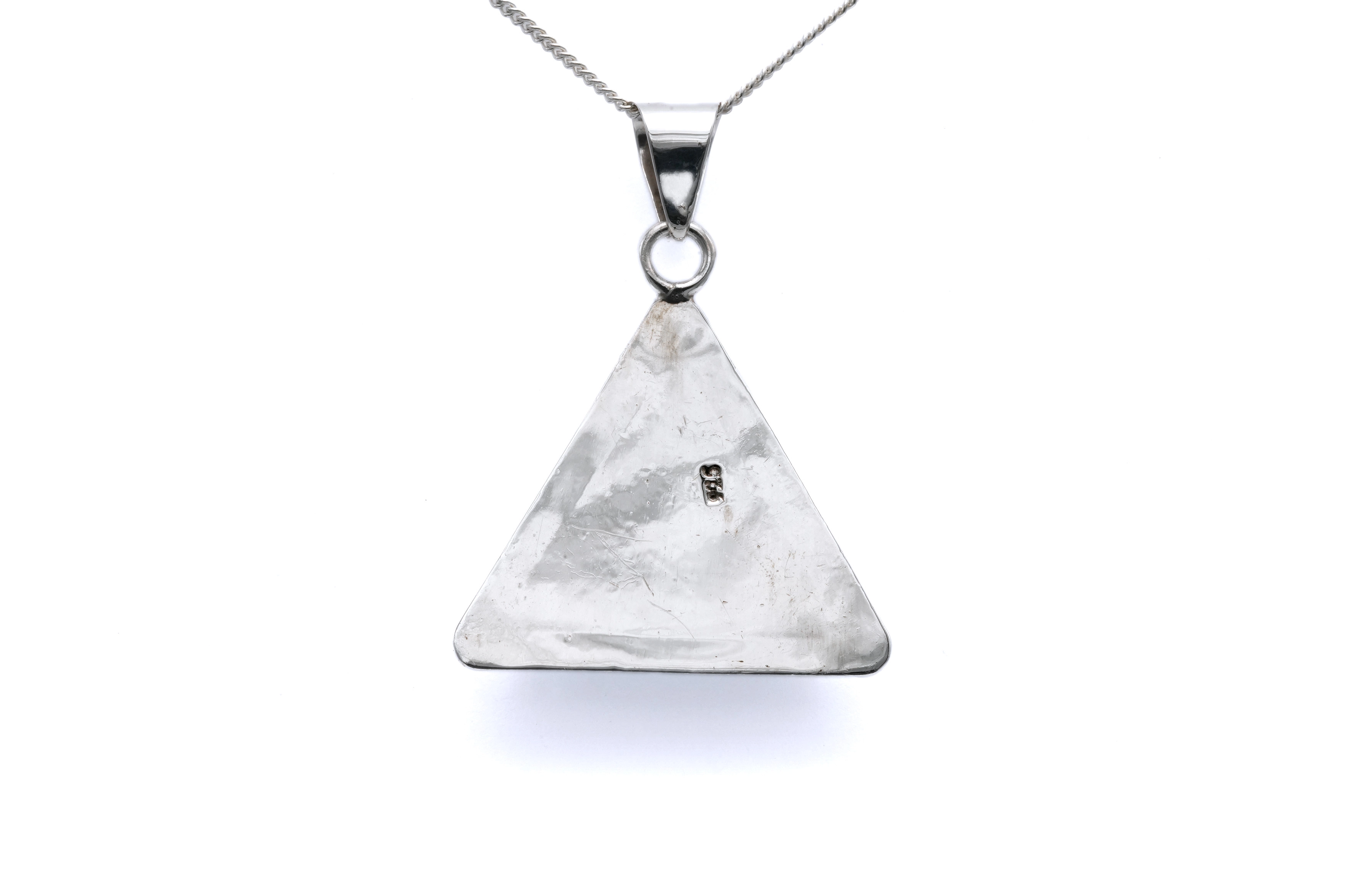 Pendentif contemporain en argent 925 serti d'une turquoise - 4