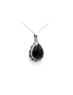 Pendentif contemporain en argent 925 serti d'une onyx - 3