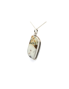 Pendentif contemporain en argent 925 serti d'une jaspe - 2