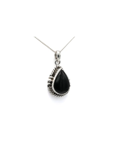 Pendentif contemporain en argent 925 serti d'une onyx - 3