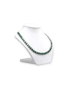 Collier contemporain en argent serti de malachites - 3