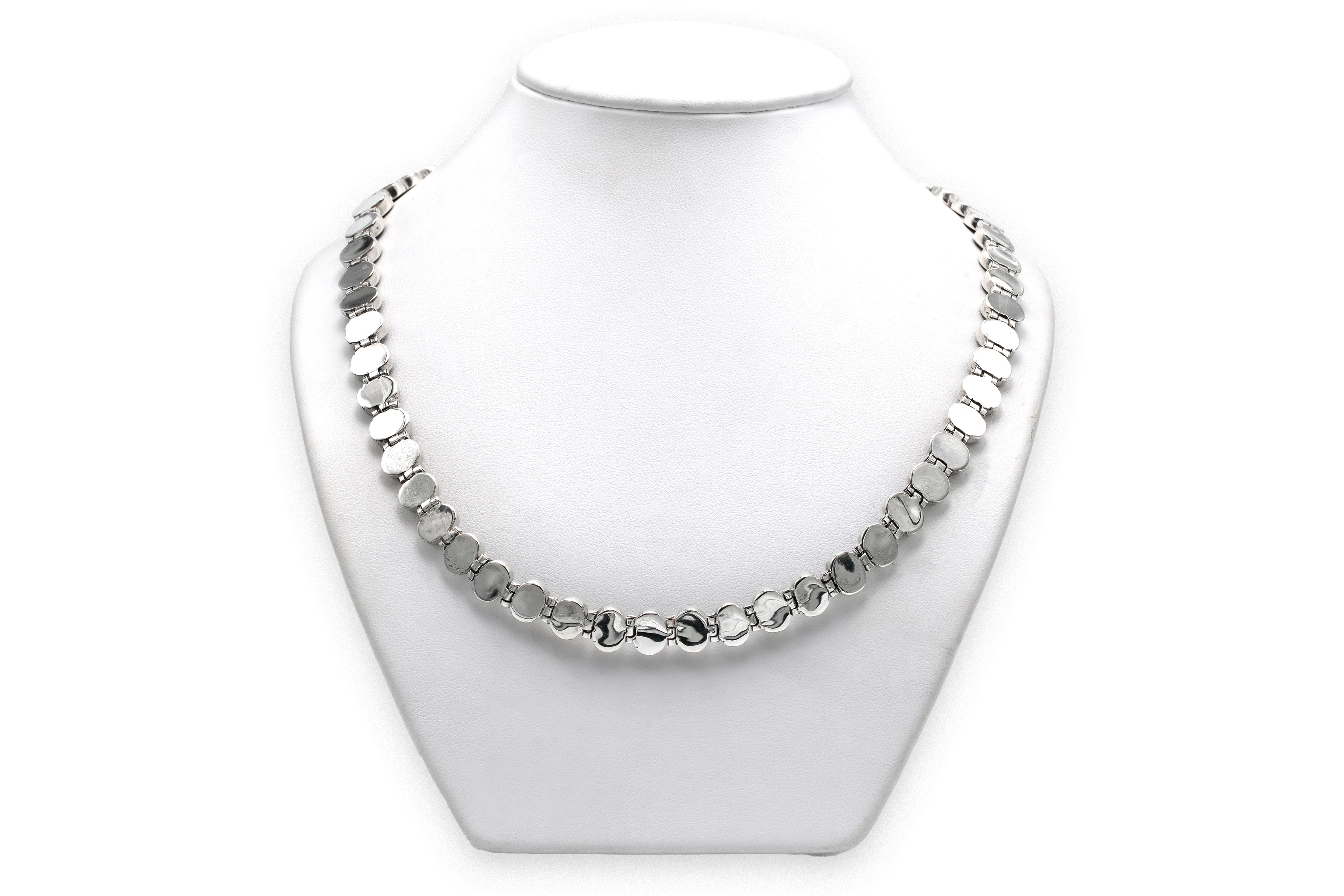 Collier contemporain en argent serti de malachites - 5