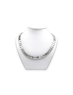 Collier contemporain en argent serti de malachites - 5