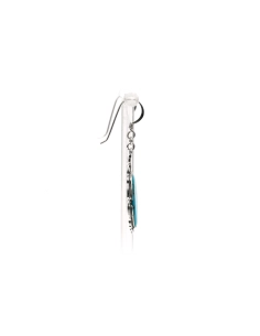 Boucles d'oreilles contemporaines en argent serties de turquoises - - 5