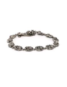 Bracelet Années 50 en argent 925 serti de marcassites - - 3