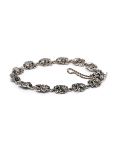 Bracelet Années 50 en argent 925 serti de marcassites - - 5