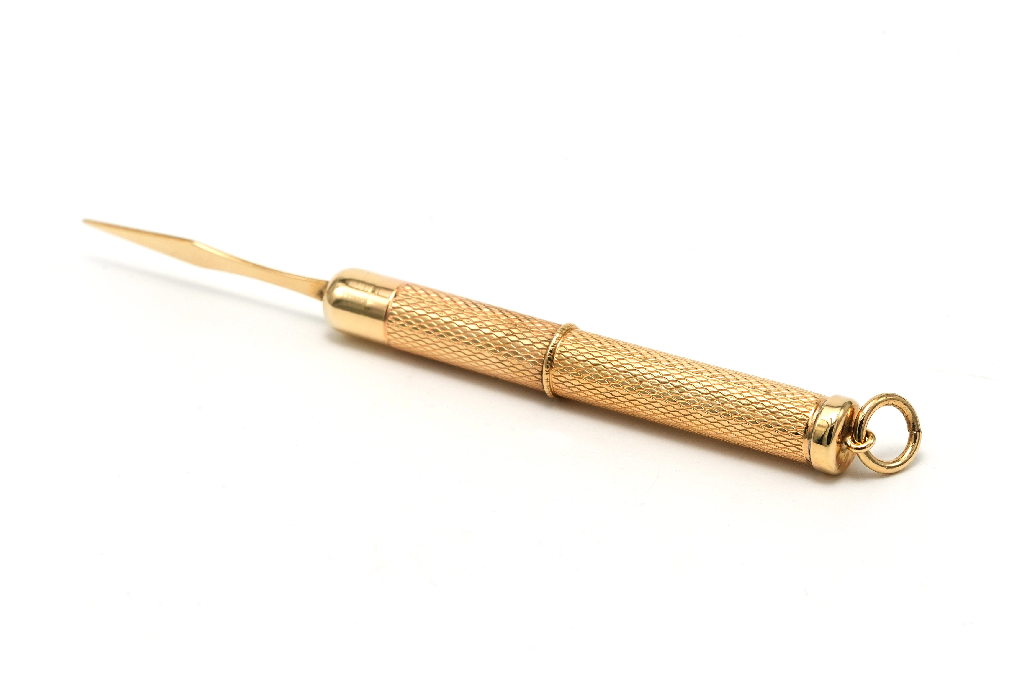 Cure-dent Art déco en or jaune 9 carats - 1