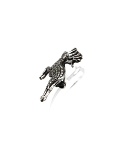 Broche Années 50 en argent 835 sertie de marcassites - 3