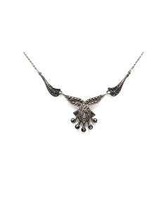 Collier Art Déco en argent serti de marcassites - 1