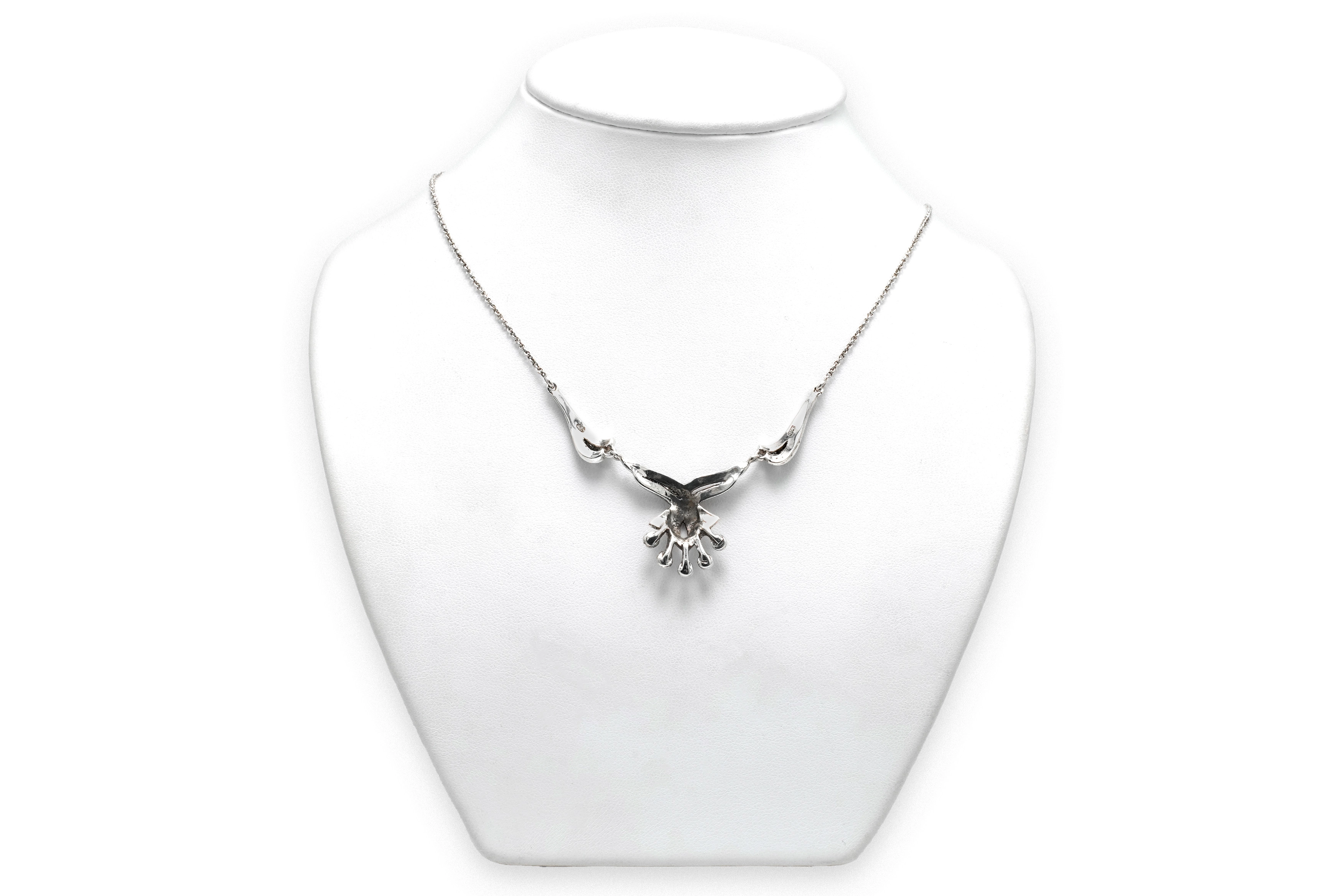 Collier Art Déco en argent serti de marcassites - 5