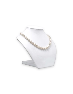 Collier de perles Années 50 en or blanc 18 carats serti de diamants taille "brillant" (+- 0.30 ct) - 4