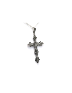 Pendentif Art Déco en argent serti de marcassites - 3