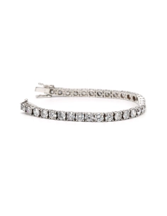 Bracelet contemporain en argent 925 serti de zirconiums - 2