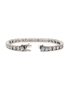 Bracelet contemporain en argent 925 serti de zirconiums - 3
