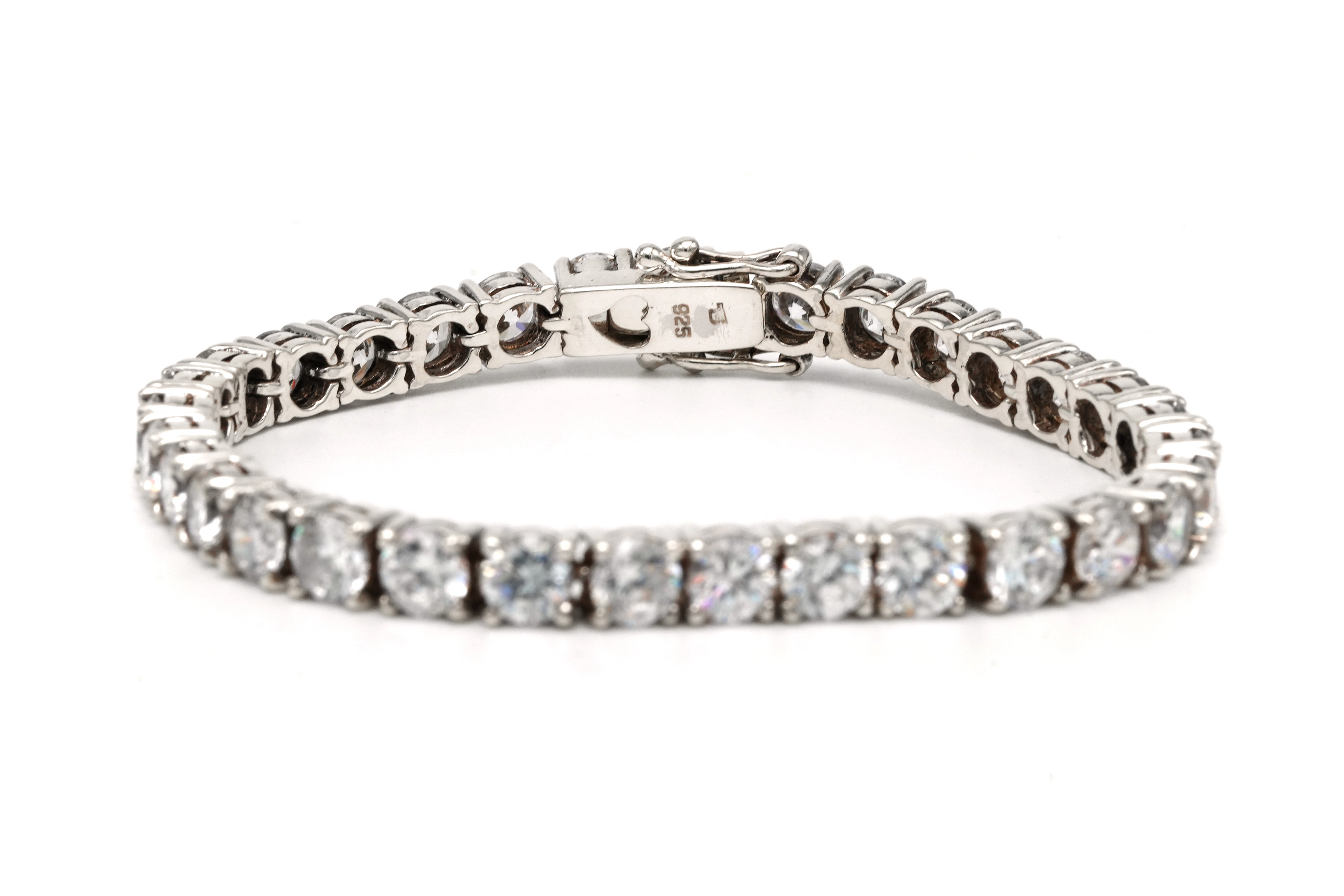 Bracelet contemporain en argent 925 serti de zirconiums - 6