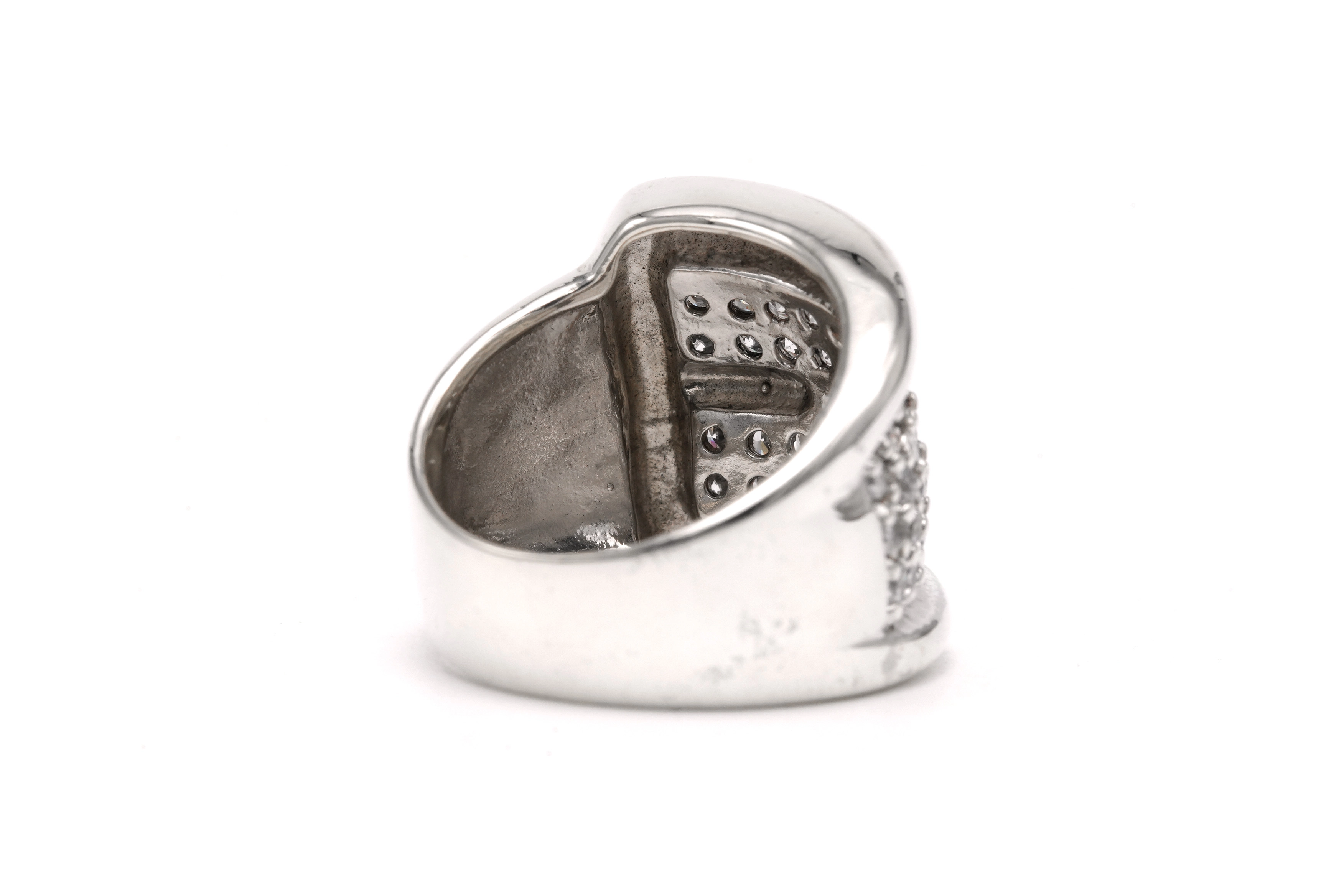 Bague contemporaine en argent 925 sertie de zirconiums - - 5
