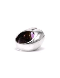 Bague contemporaine en argent 925 sertie d'une améthyste - 4