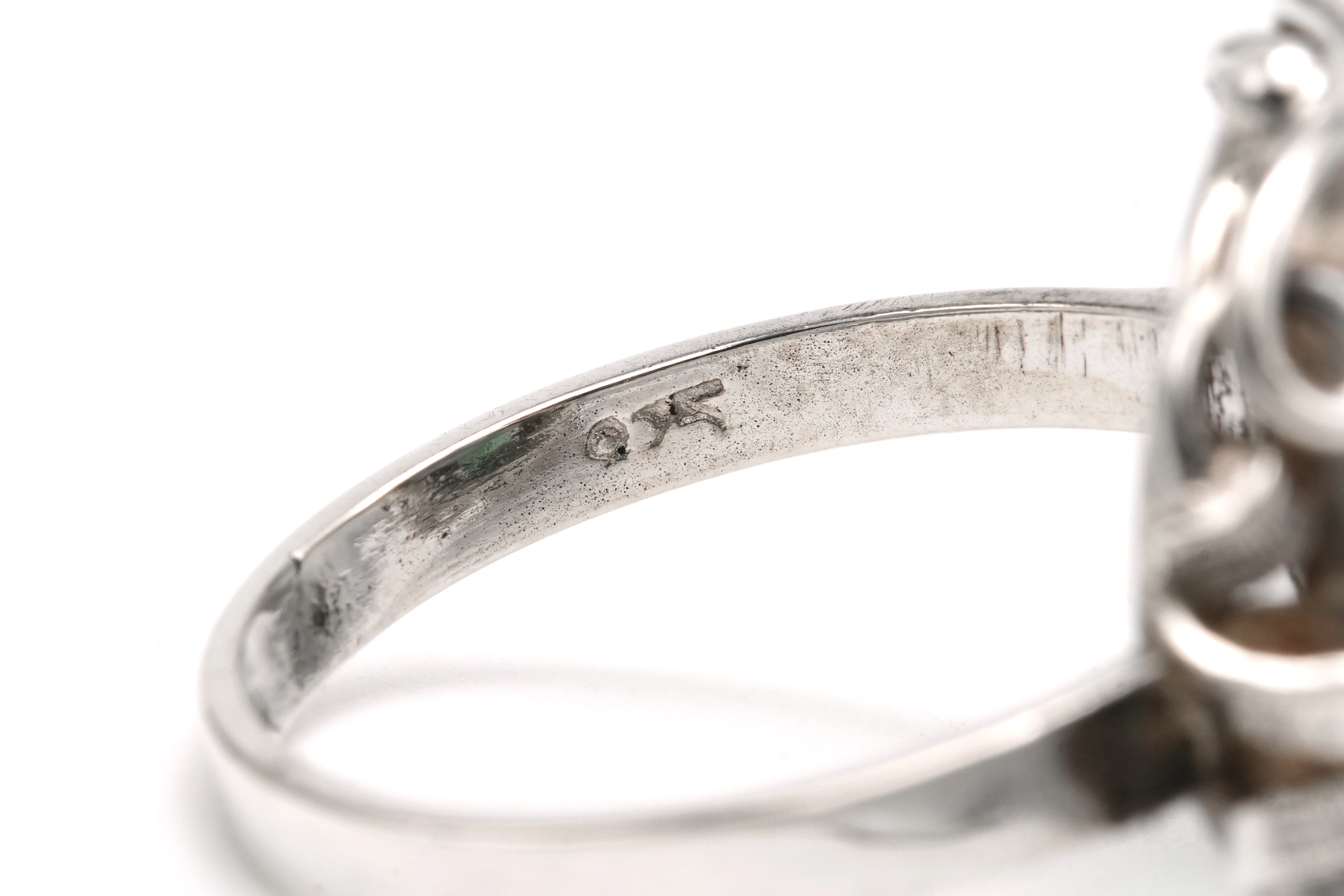 Bague Art Déco en argent 925 sertie d'une spinelle de synthèse - 7