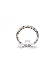 Alliance américaine en or blanc 18 carats sertie de diamants taille "8/8" - 5