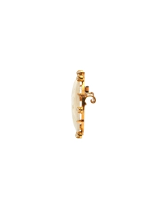 Broche Années 50 en or jaune 18 carats sertie de perles et d'un camée - 3