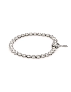 Bracelet contemporain en or blanc 18 carats serti de diamants taille "brillant" (+- 2.56 ct) - 2