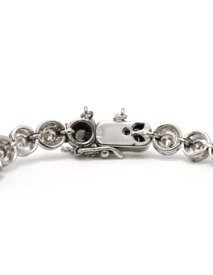 Bracelet contemporain en or blanc 18 carats serti de diamants taille "brillant" (+- 2.56 ct) - 6