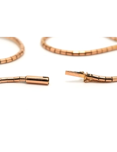 Collier Art Nouveau en or jaune et blanc 18 carats serti de diamants taille "rose", d'un "old cut" et d'une perle - 6